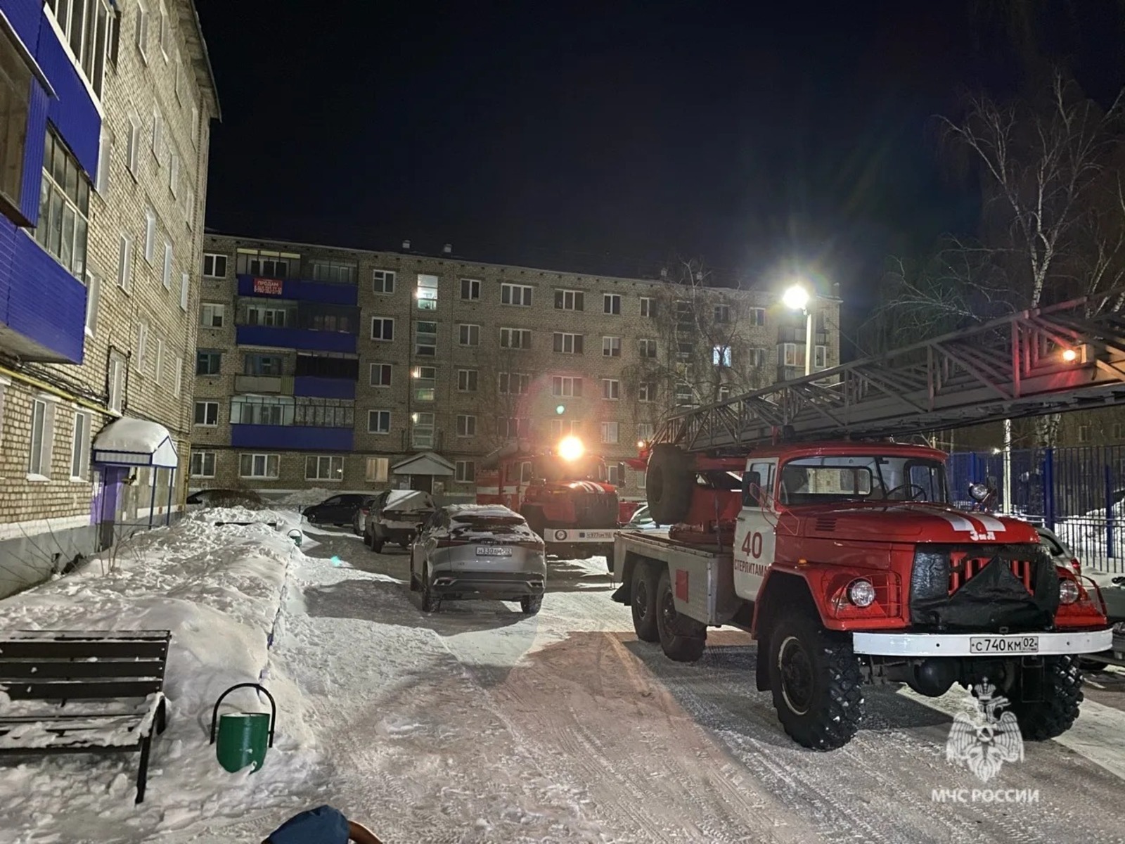 При пожаре в Башкирии спасли шесть человек